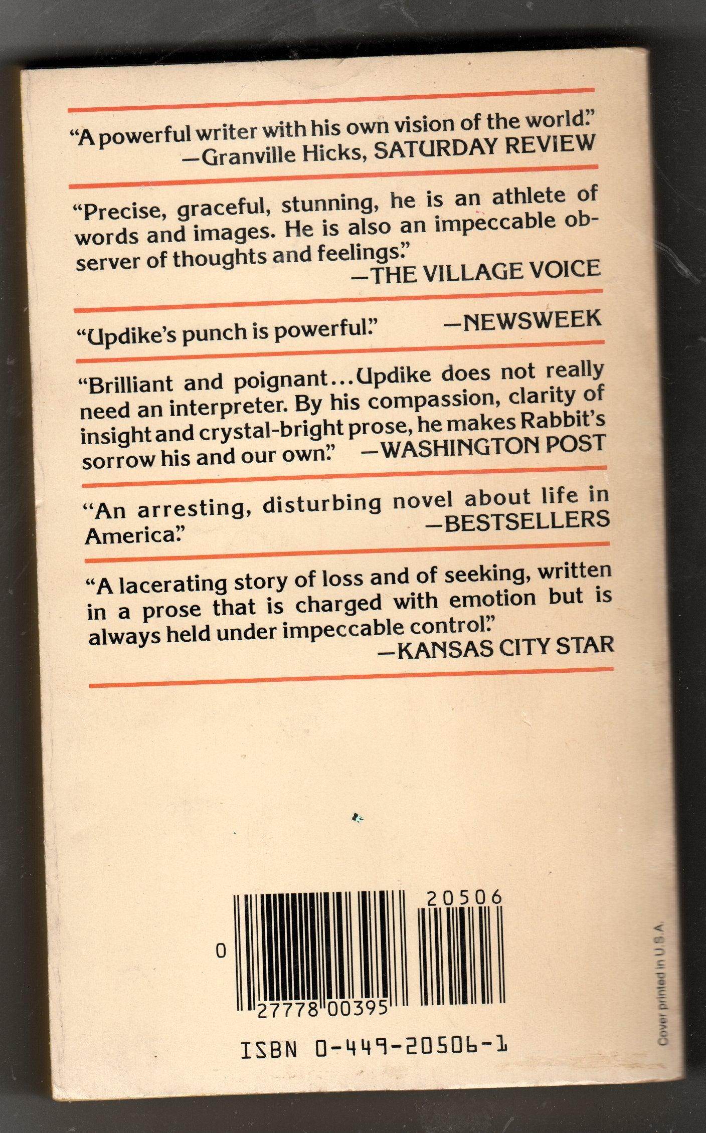 John Updike Rabbit Run Paperback Fawcett 1983 - TulipStuff