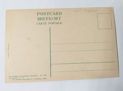 Karlskrona Hoglands Park Karl XIII Statue Sweden 1910's Postcard - TulipStuff