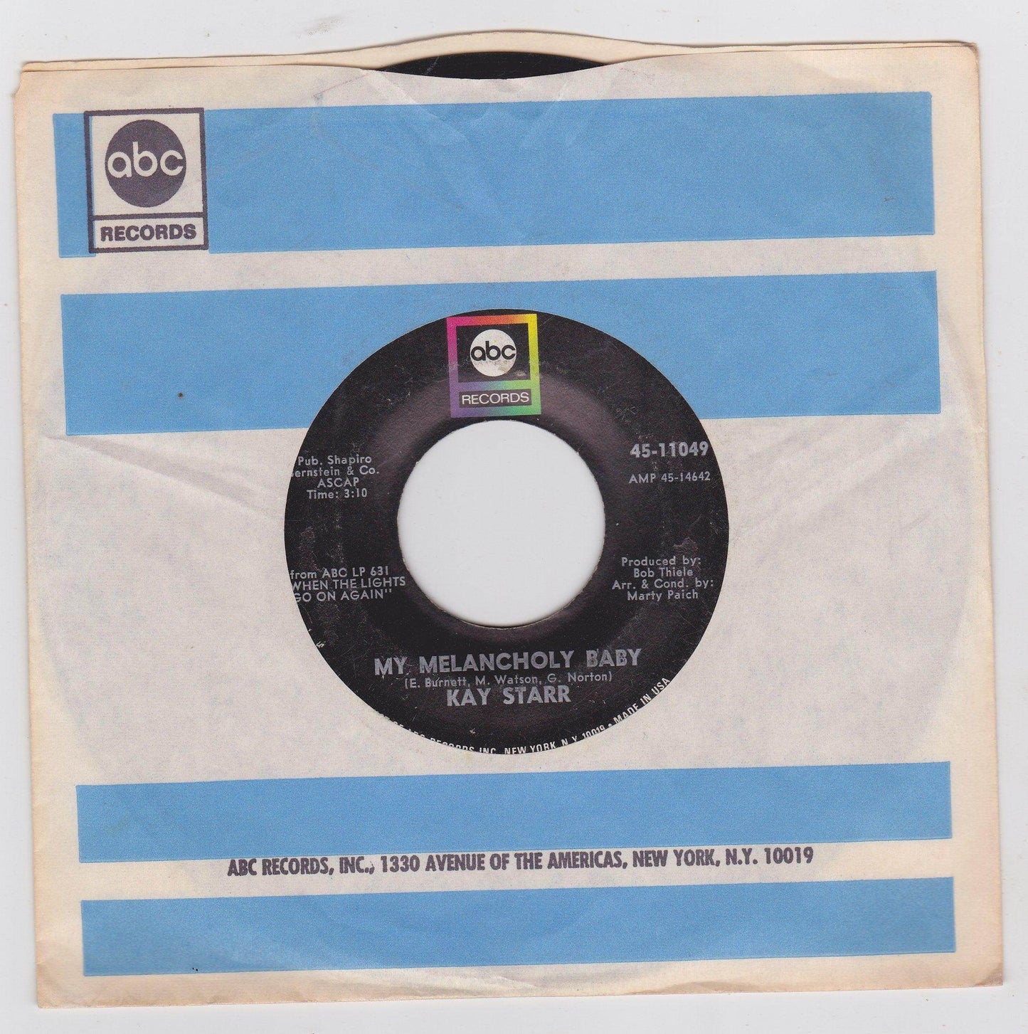 Kay Starr Some Sweet Tomorrow 7" Vinyl Record 1968 - TulipStuff