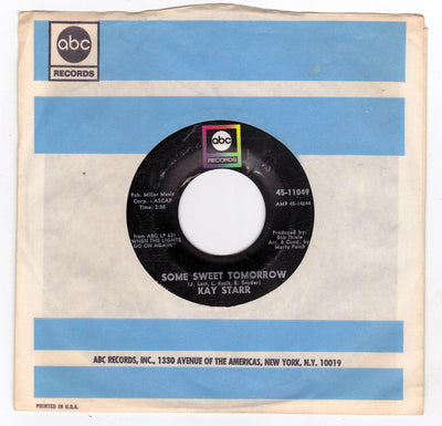 Kay Starr Some Sweet Tomorrow 7" Vinyl Record 1968 - TulipStuff