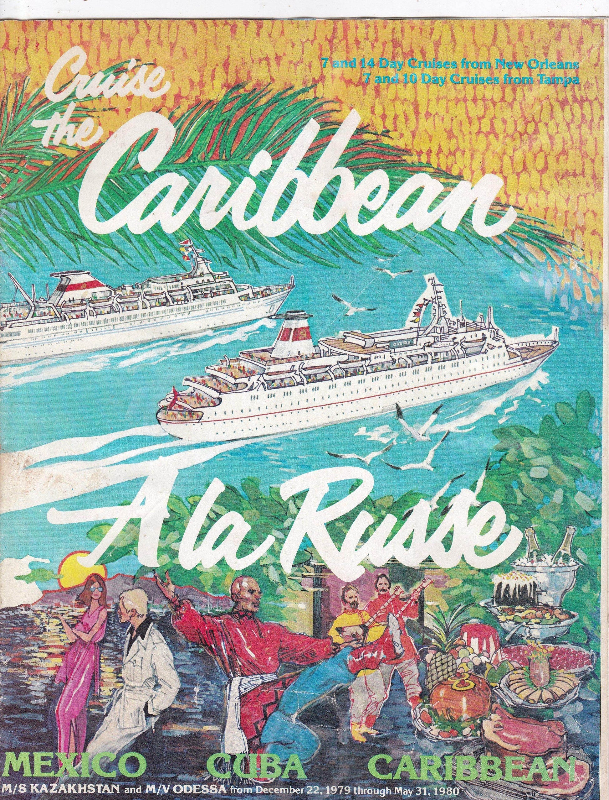 Black Sea Shipping ms Kazakhstan mv Odessa 1979-1980 Caribbean Cruises - TulipStuff
