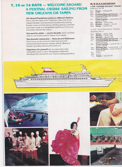 Black Sea Shipping ms Kazakhstan mv Odessa 1979-1980 Caribbean Cruises - TulipStuff