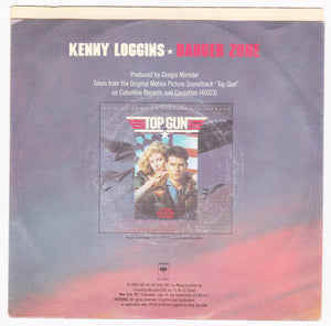 Kenny Loggins Danger Zone 7" 45rpm Vinyl Record 1986 Top Gun - TulipStuff