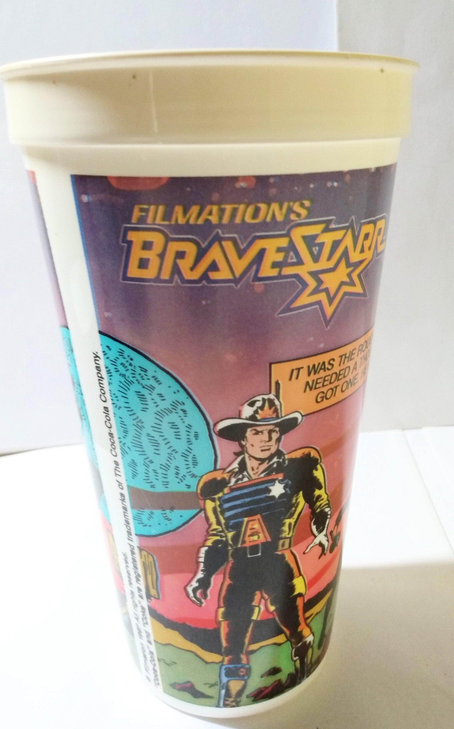 Kmart ICEE Filmation BraveStarr 24 Oz Promo Plastic Cup 1987 - TulipStuff
