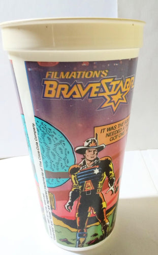Kmart ICEE Filmation BraveStarr 24 Oz Promo Plastic Cup 1987 - TulipStuff