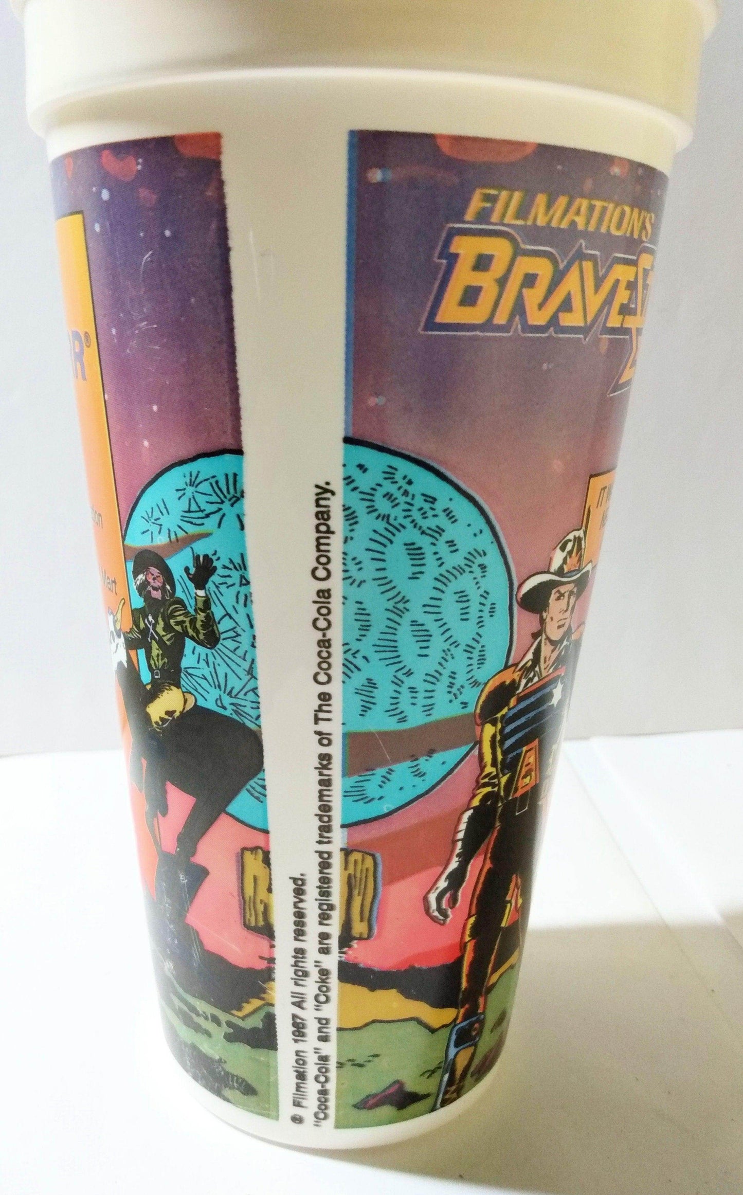Kmart ICEE Filmation BraveStarr 24 Oz Promo Plastic Cup 1987 - TulipStuff