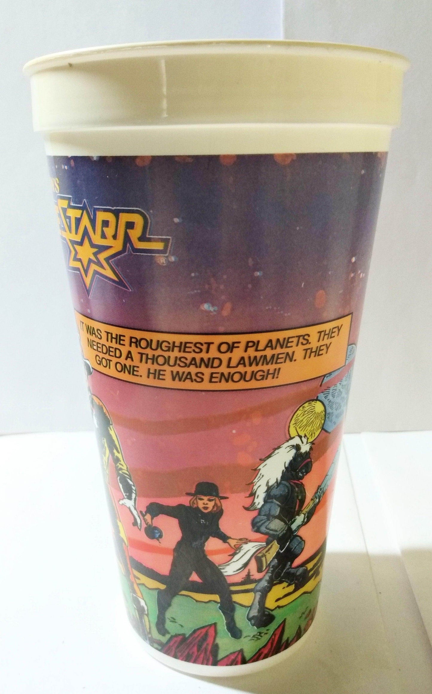 Kmart ICEE Filmation BraveStarr 24 Oz Promo Plastic Cup 1987 - TulipStuff