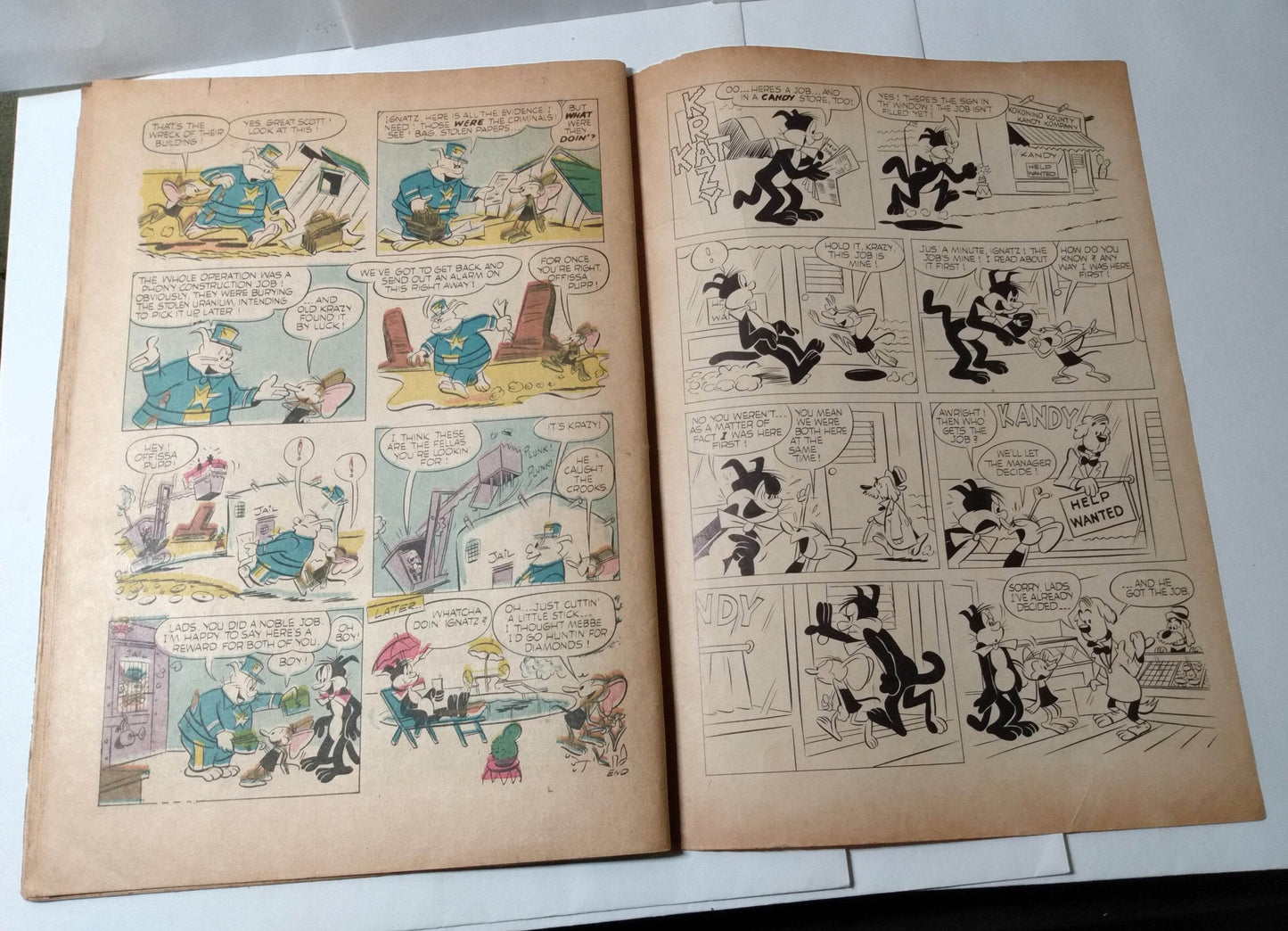 Krazy Kat Issue #696 Comic Book Dell 1956 Ignatz Mouse - TulipStuff