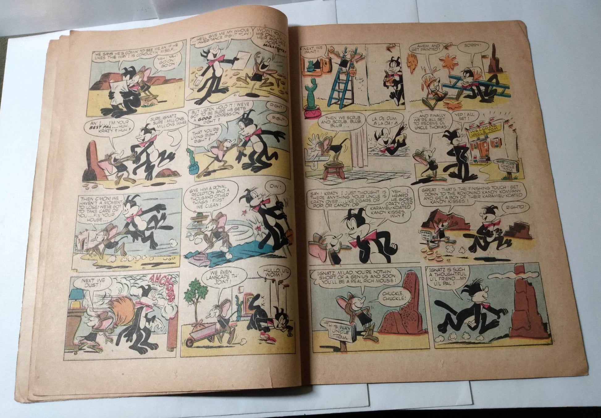 Krazy Kat Issue #696 Comic Book Dell 1956 Ignatz Mouse - TulipStuff