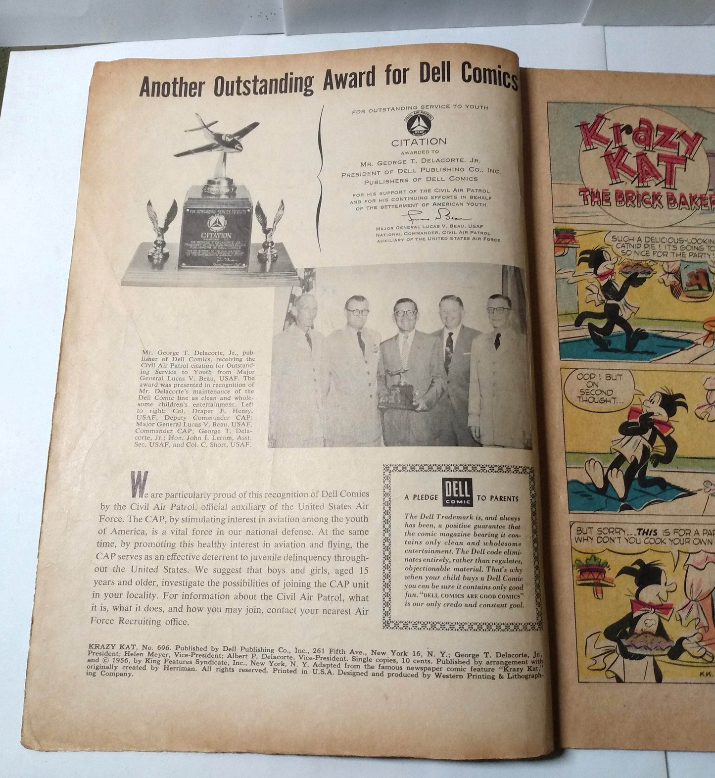 Krazy Kat Issue #696 Comic Book Dell 1956 Ignatz Mouse - TulipStuff