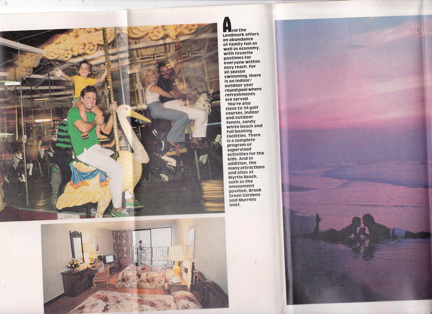 The Landmark Resort Hotel Myrtle Beach SC Early 1980's Brochure - TulipStuff