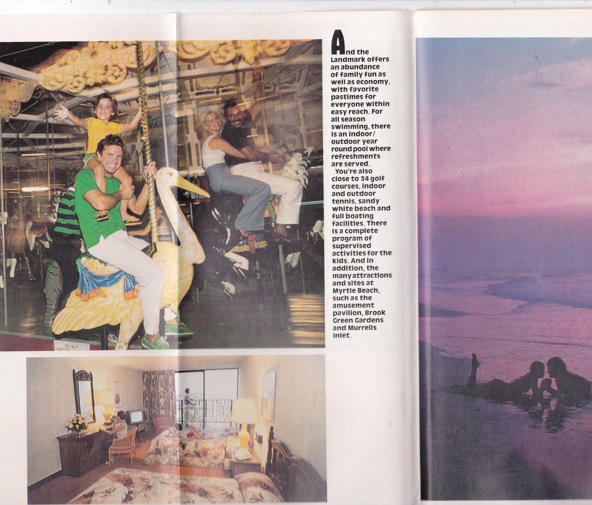 The Landmark Resort Hotel Myrtle Beach SC Early 1980's Brochure - TulipStuff