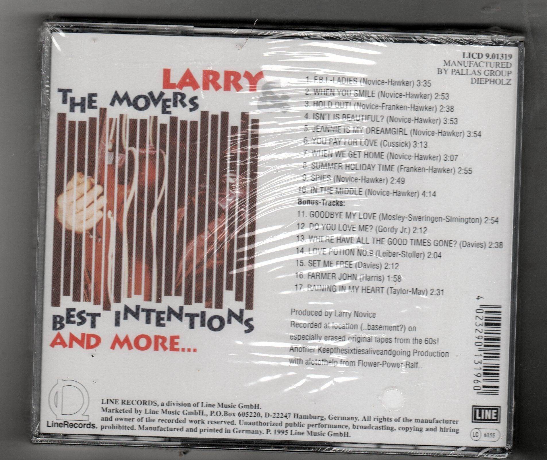 Larry & The Movers Best Intentions And More Album CD 1995 - TulipStuff