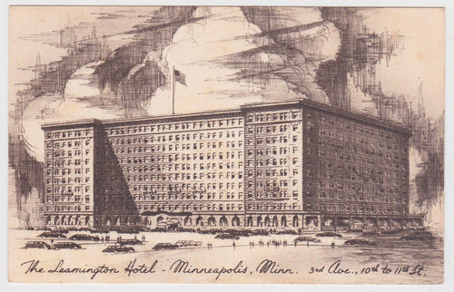 The Leamington Hotel Minneapolis Minnesota 1940's Postcard - TulipStuff