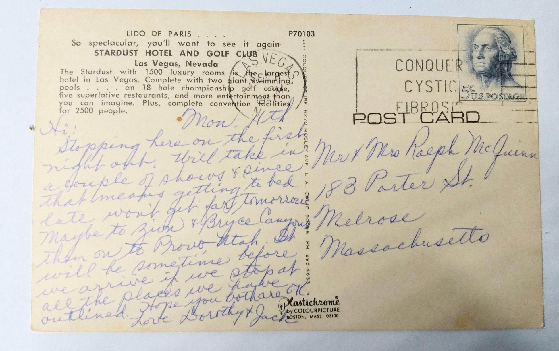 Lido De Paris Stardust Hotel And Golf Club Las Vegas Nevada 1960's - TulipStuff