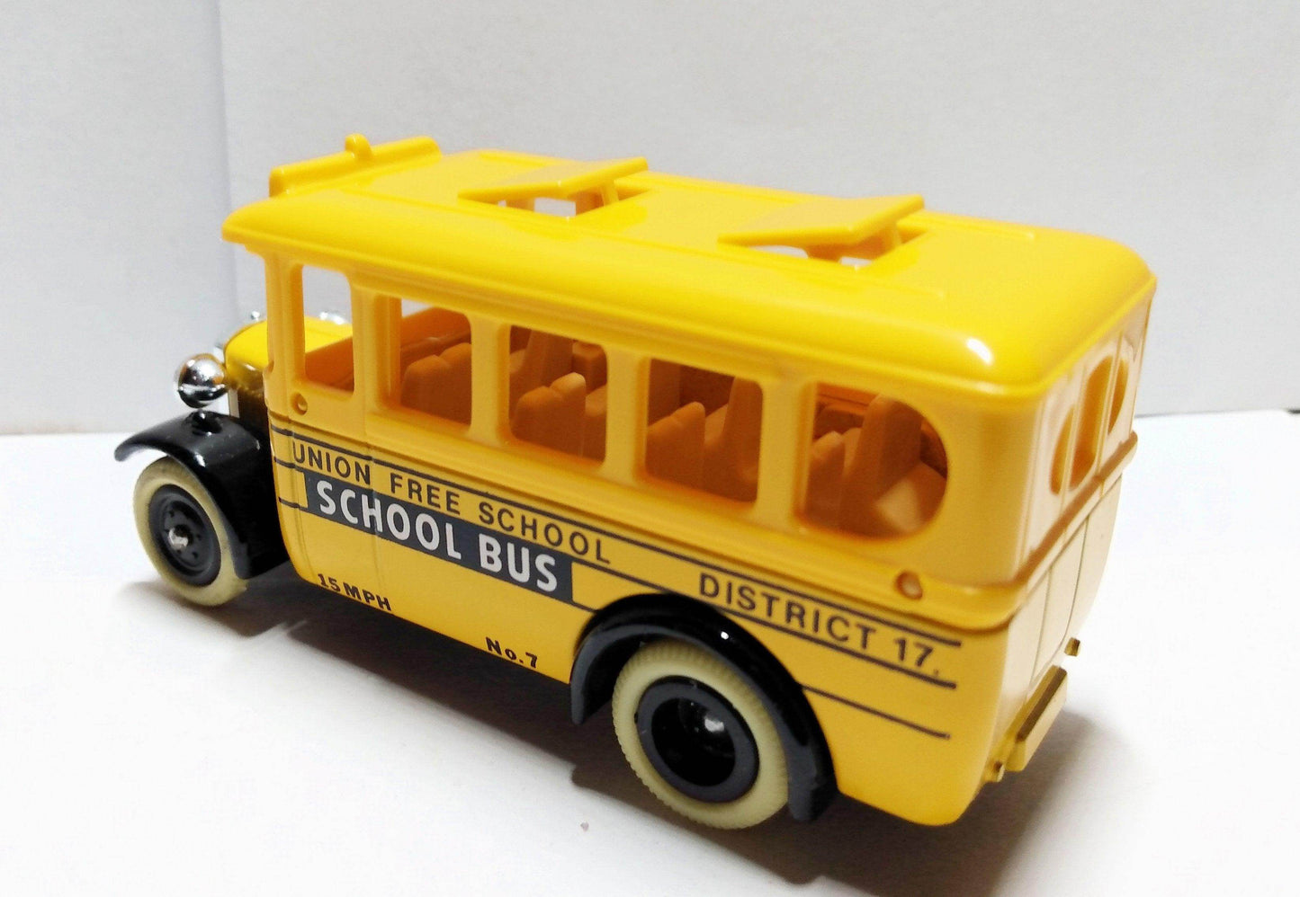 Lledo DG10 Union Free School District 1935 Dennis Coach School Bus Made in England 1984 - TulipStuff