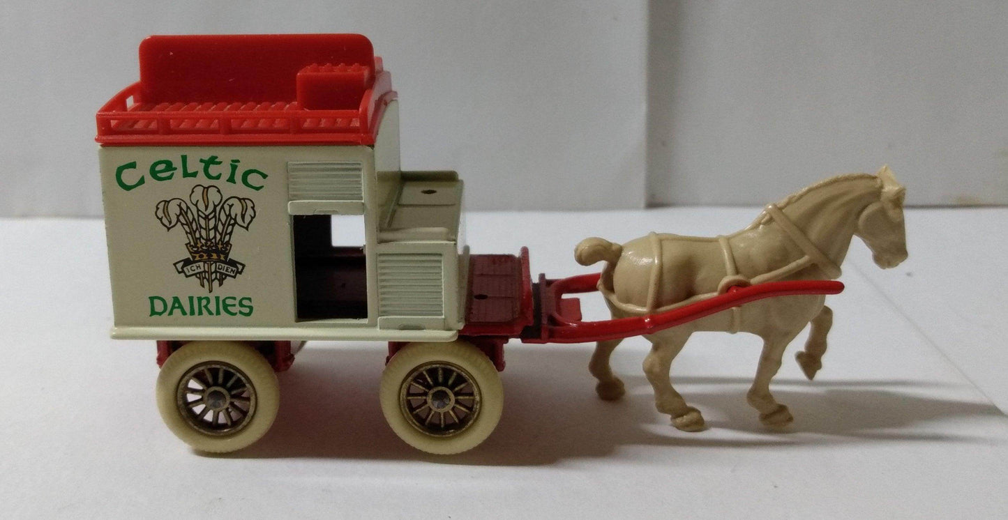 Lledo Days Gone DG2 Celtic Dairies Horse-Drawn Milk Float England - TulipStuff