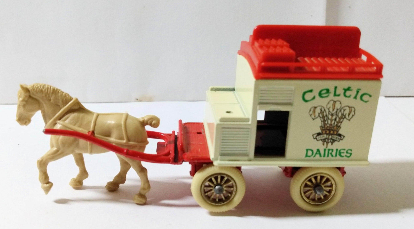 Lledo Days Gone DG2 Celtic Dairies Horse-Drawn Milk Float England - TulipStuff