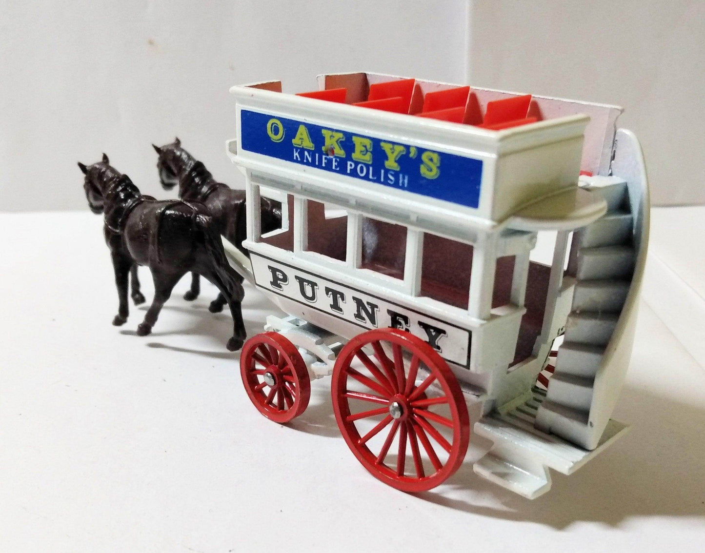 Lledo Days Gone DG4 Horse-Drawn Omnibus Putney Oakey's Polish 1984 - TulipStuff