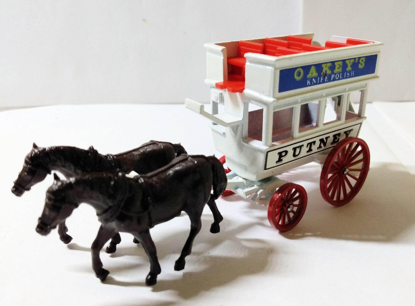 Lledo Days Gone DG4 Horse-Drawn Omnibus Putney Oakey's Polish 1984 - TulipStuff