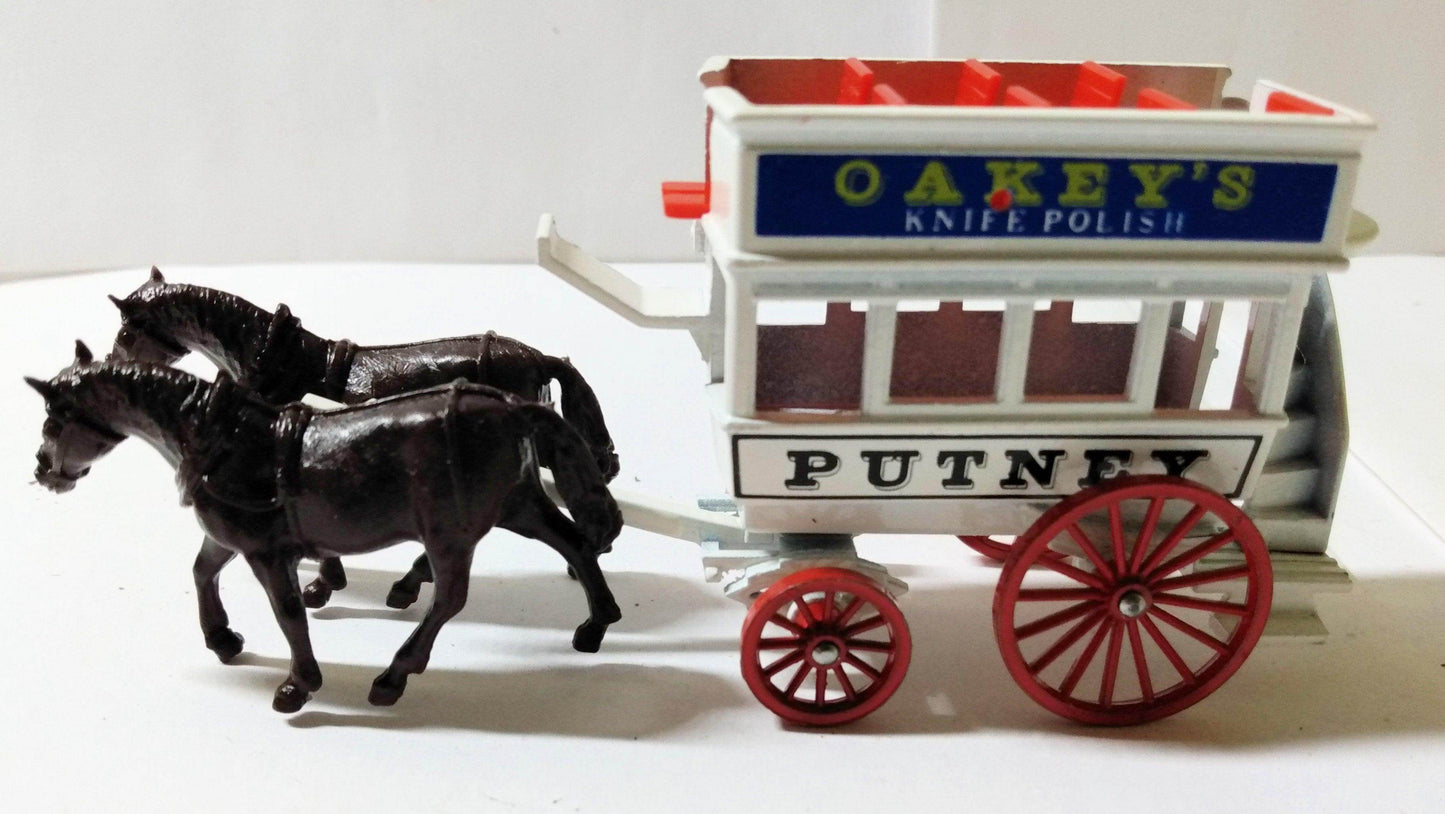 Lledo Days Gone DG4 Horse-Drawn Omnibus Putney Oakey's Polish 1984 - TulipStuff