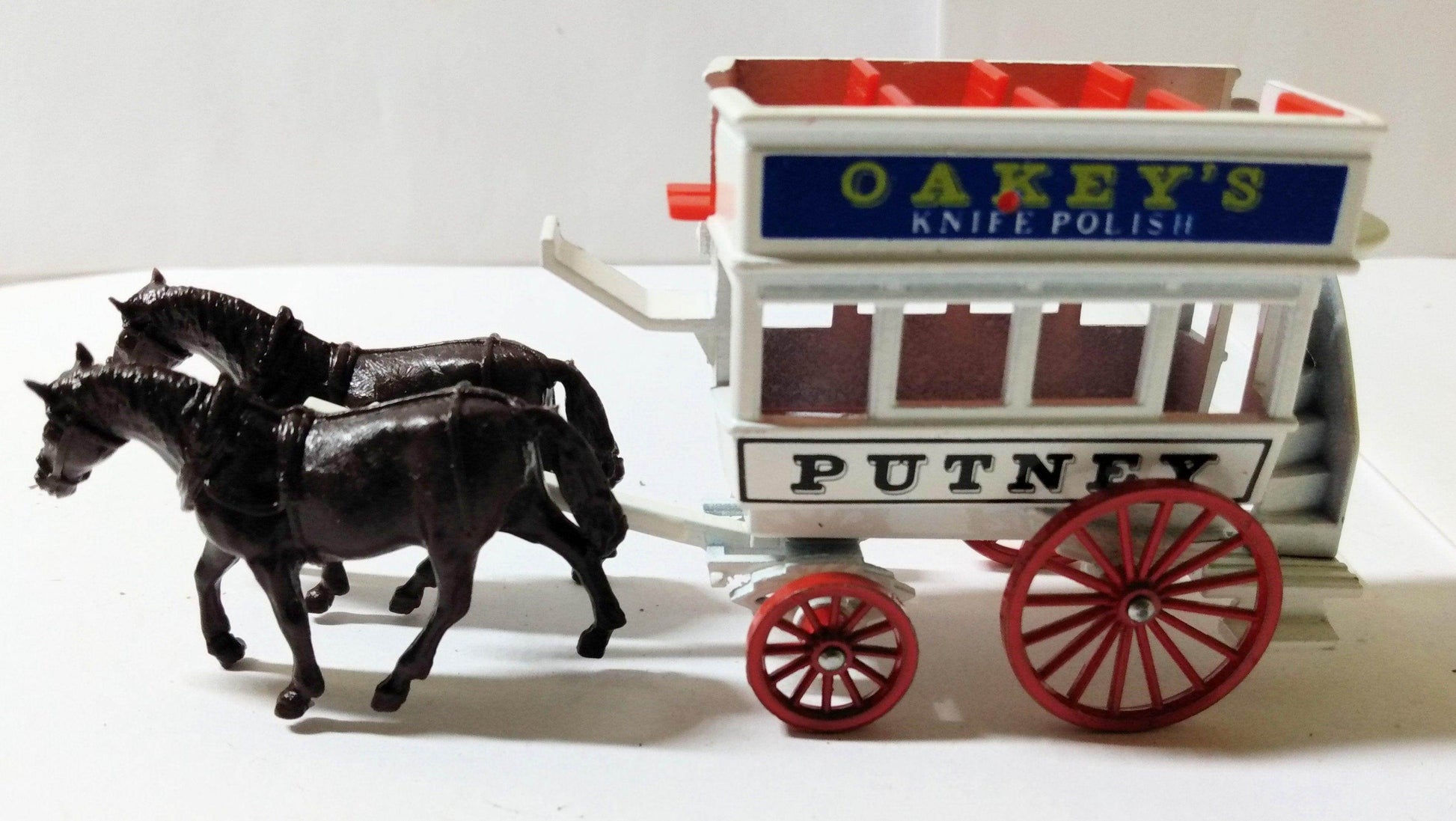 Lledo Days Gone DG4 Horse-Drawn Omnibus Putney Oakey's Polish 1984 - TulipStuff