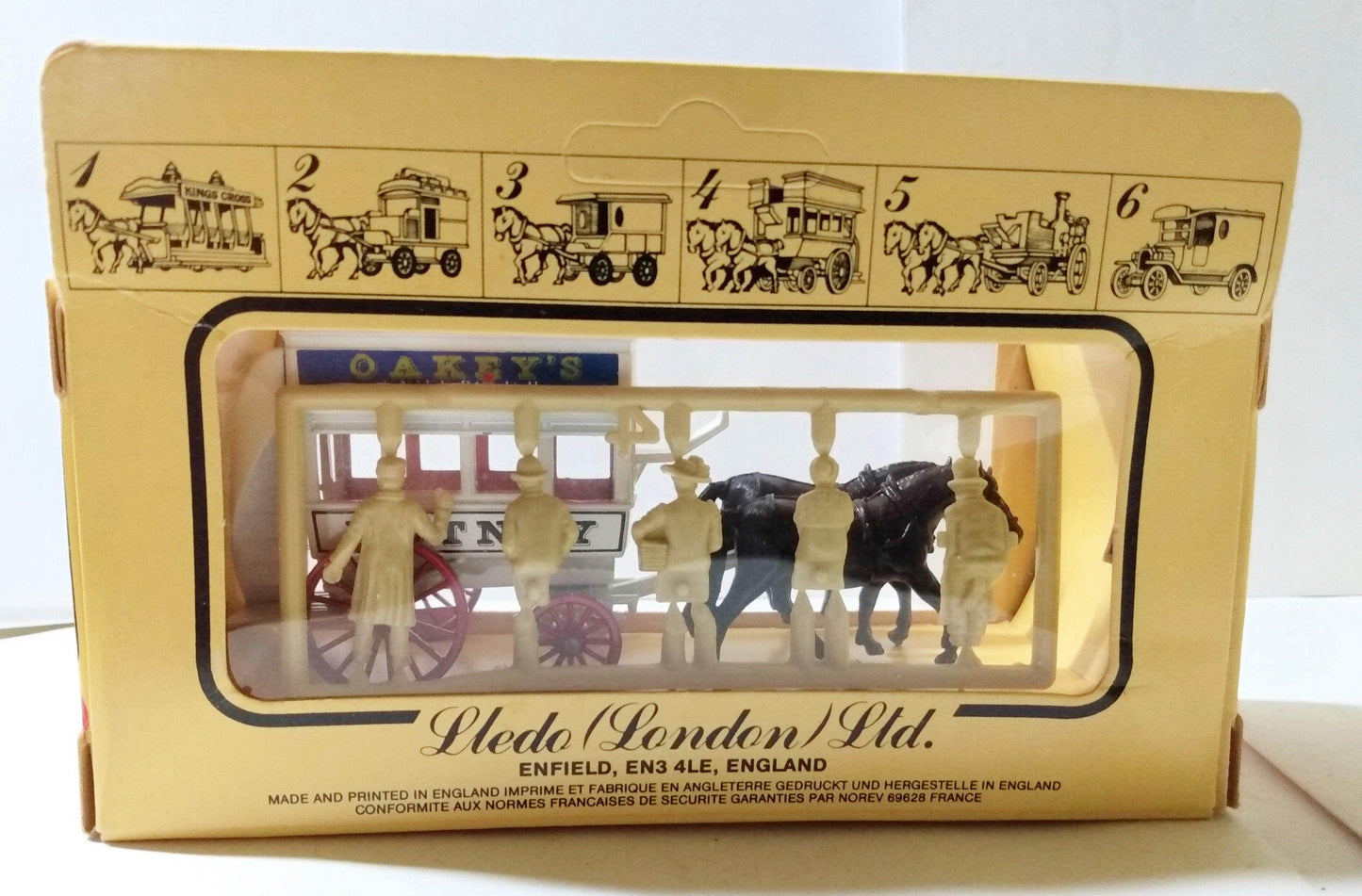 Lledo Days Gone DG4 Horse-Drawn Omnibus Putney Oakey's Polish 1984 - TulipStuff