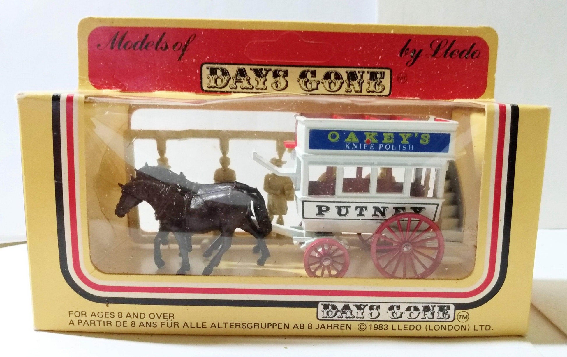Lledo Days Gone DG4 Horse-Drawn Omnibus Putney Oakey's Polish 1984 - TulipStuff