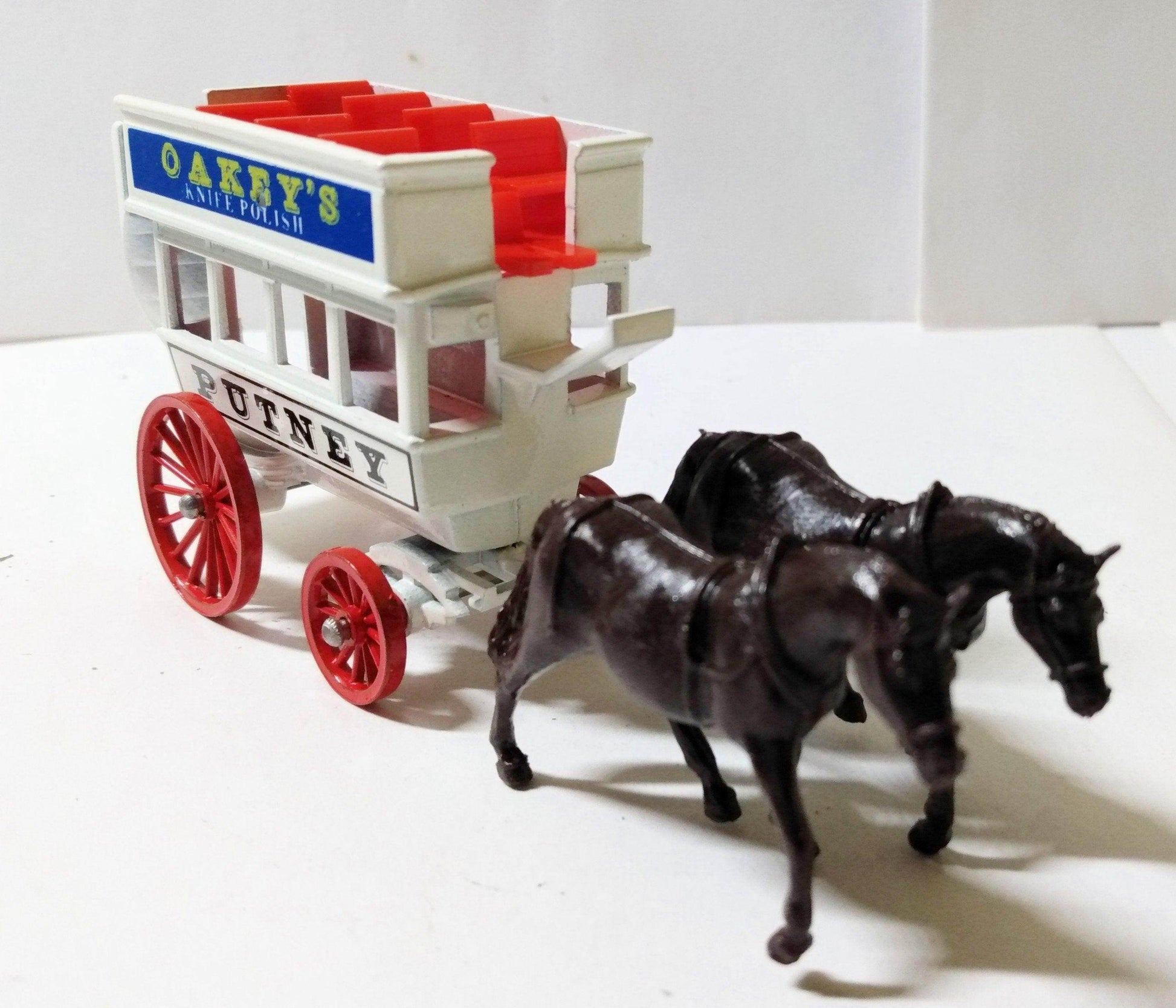 Lledo Days Gone DG4 Horse-Drawn Omnibus Putney Oakey's Polish 1984 - TulipStuff