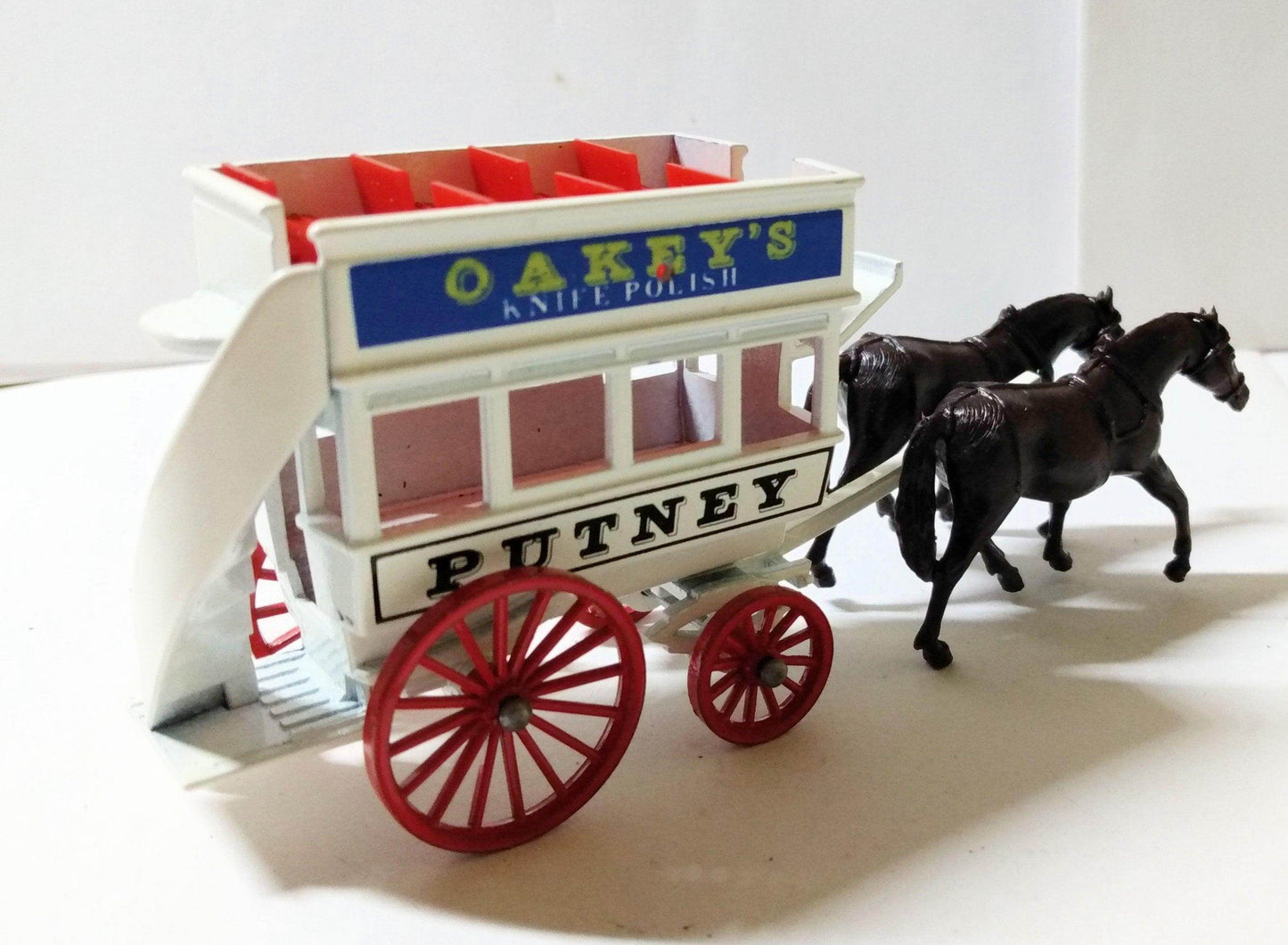 Lledo Days Gone DG4 Horse-Drawn Omnibus Putney Oakey's Polish 1984 - TulipStuff