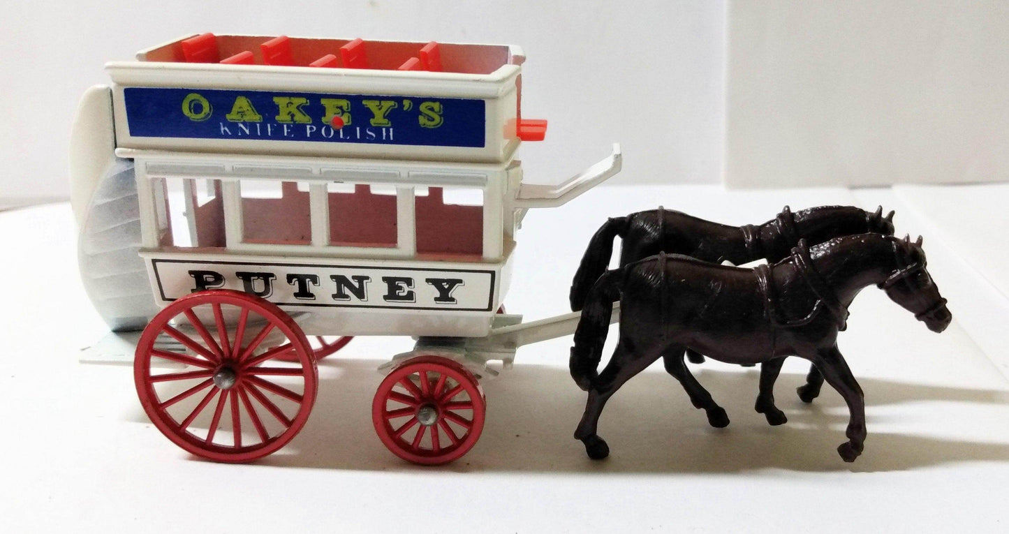 Lledo Days Gone DG4 Horse-Drawn Omnibus Putney Oakey's Polish 1984 - TulipStuff