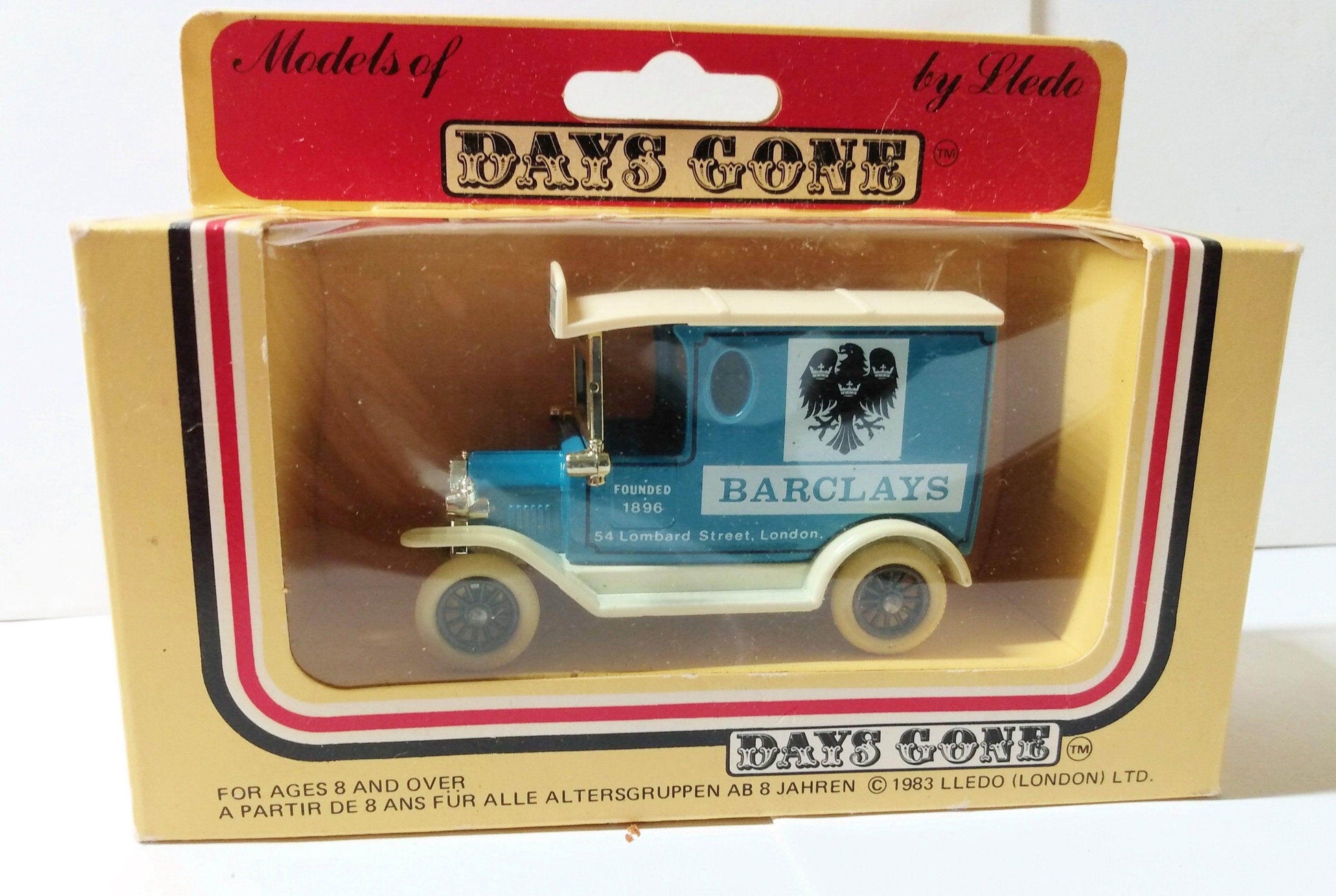 Lledo Models of Days Gone DG6 Barclays 1920 Ford Model T Van 1985 - TulipStuff