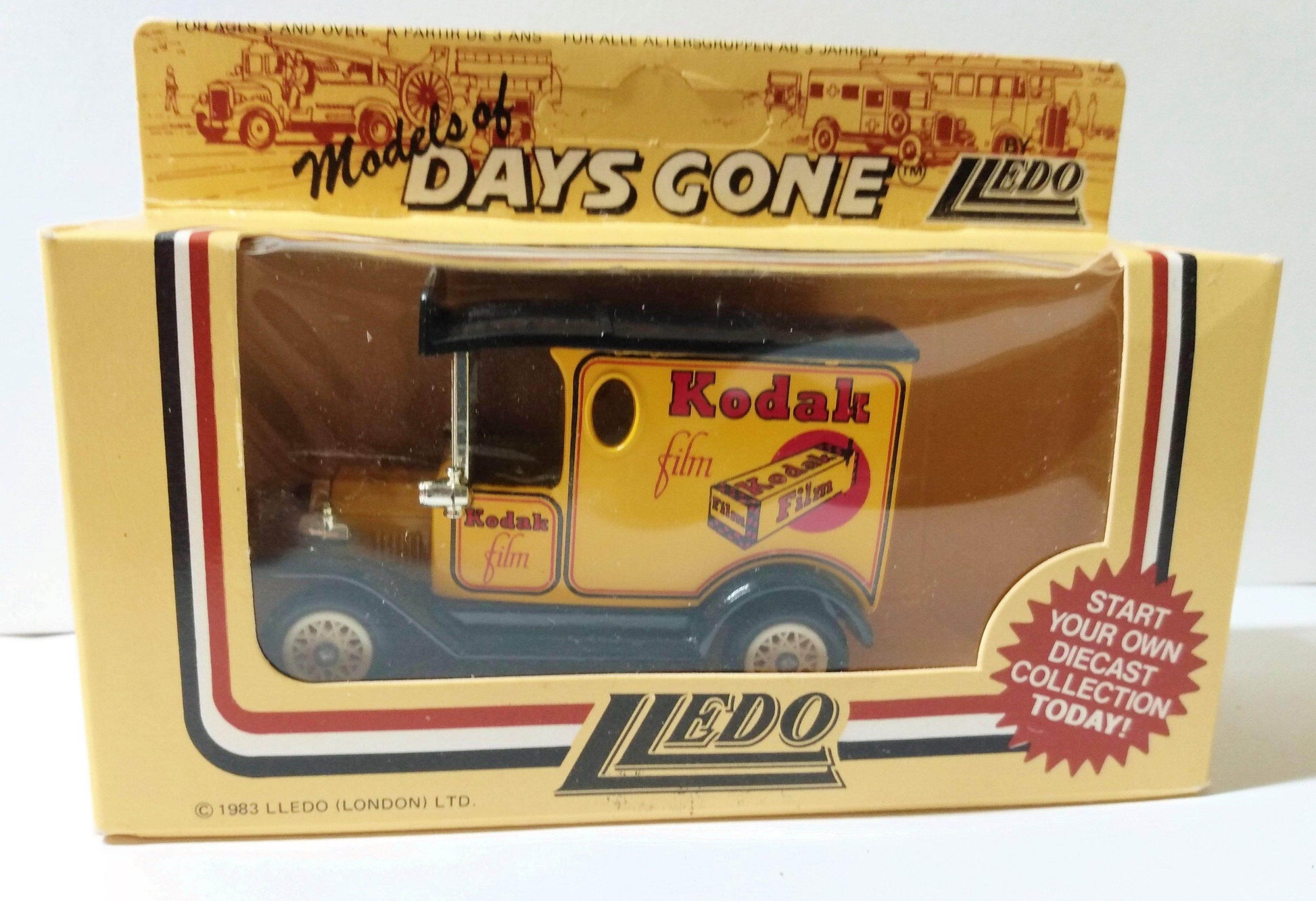 Lledo Models of Days Gone DG6 Kodak Film 1920 Ford Model T Van 1984 - TulipStuff