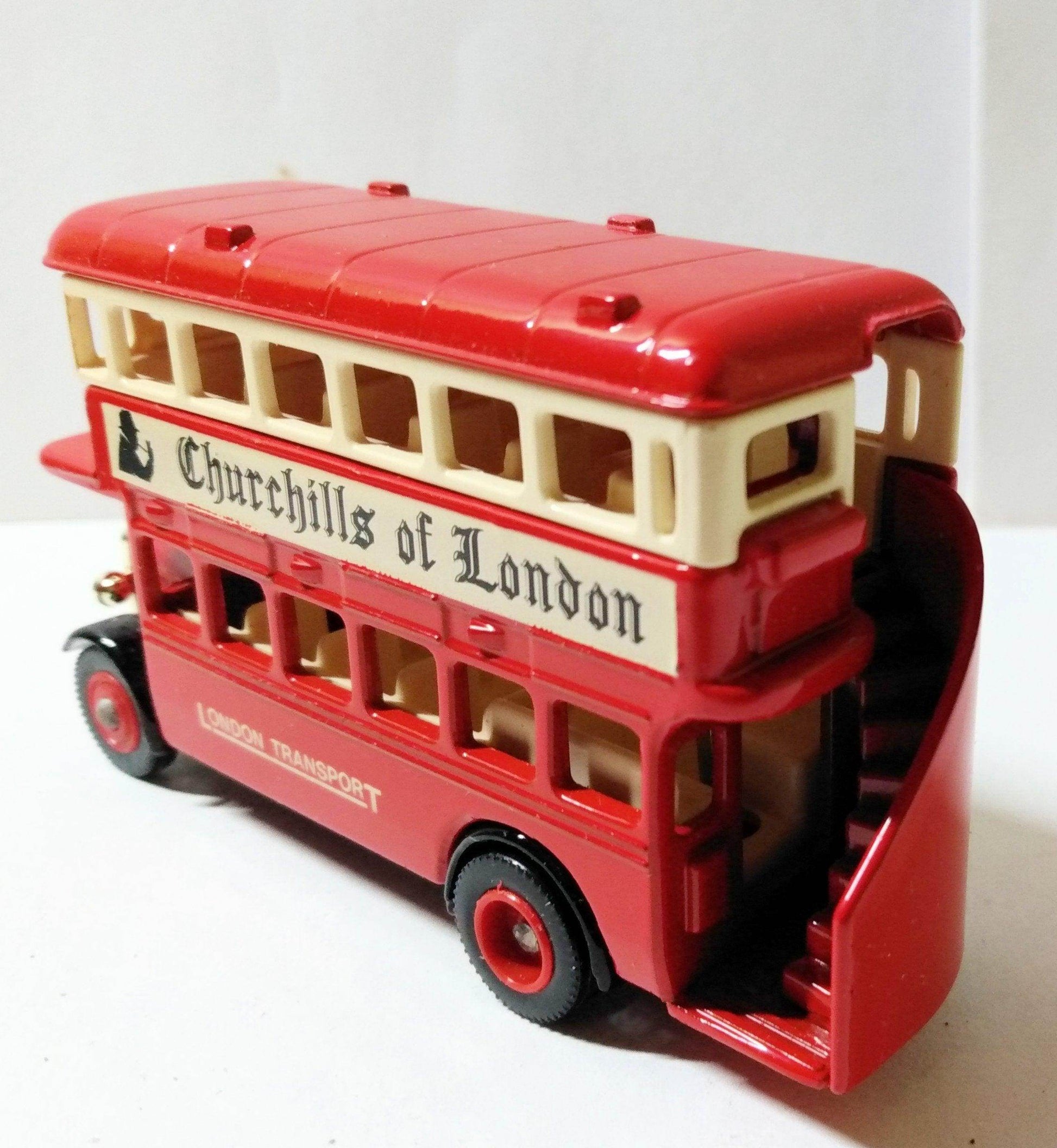 Lledo ProMotors 1932 AEC Regent Double Deck Bus Churchills of London - TulipStuff