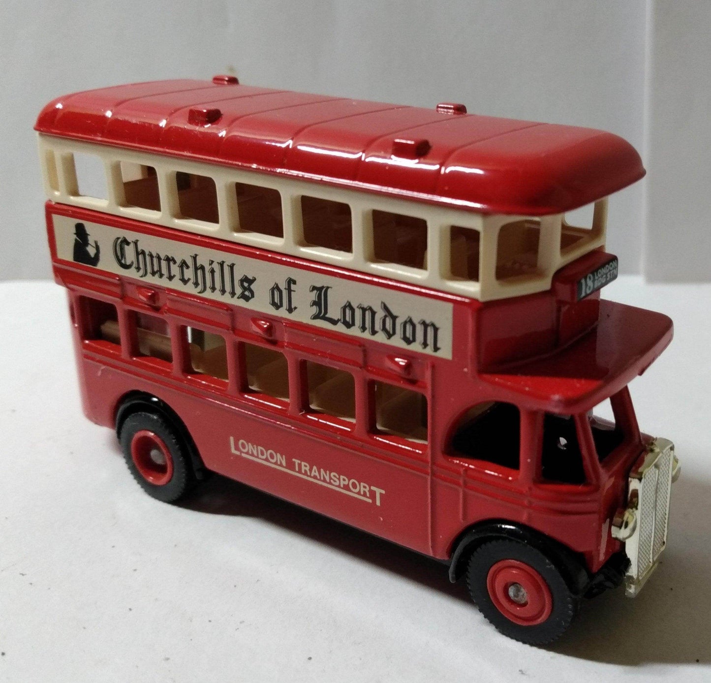 Lledo ProMotors 1932 AEC Regent Double Deck Bus Churchills of London - TulipStuff