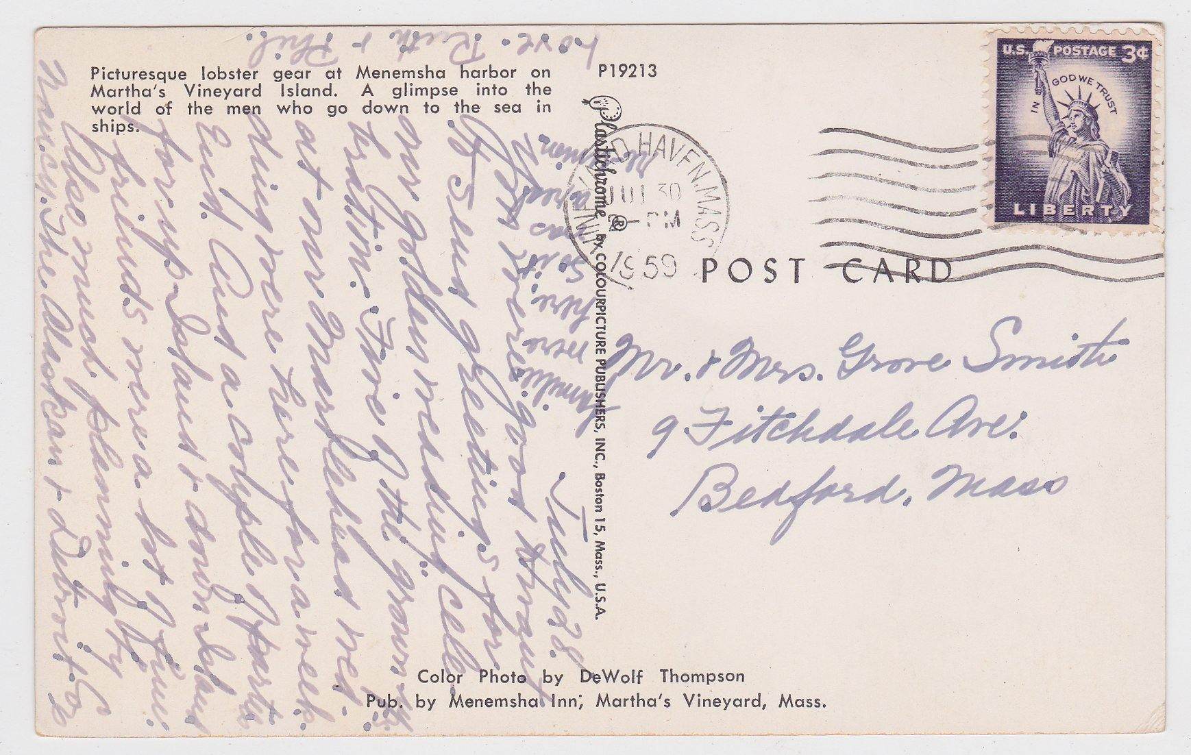 Lobster Gear At Menemsha Harbor Martha's Vineyard Island 1950's - TulipStuff