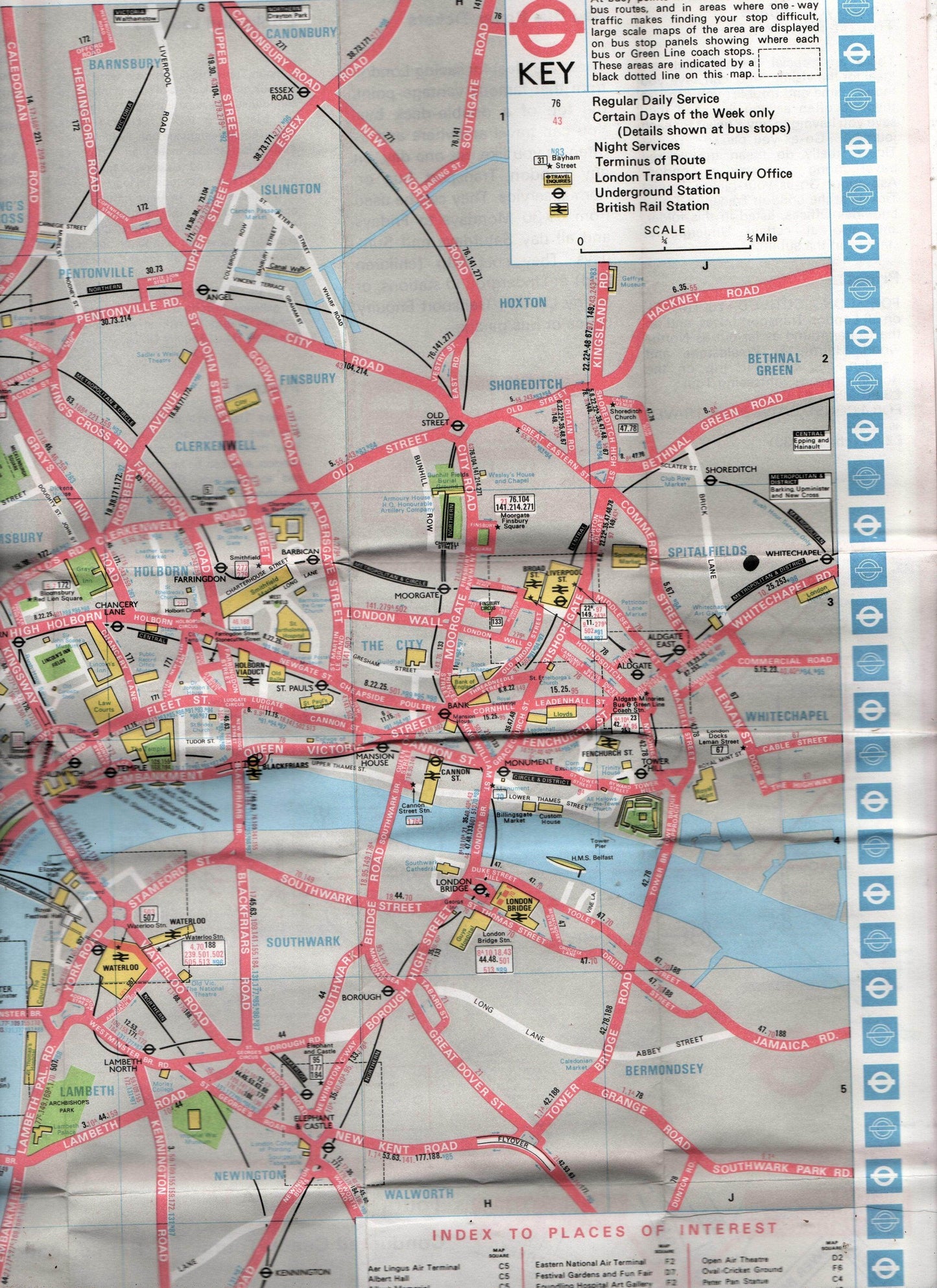London Transport Tourist Info with Underground Tube and Bus Map 1973 - TulipStuff