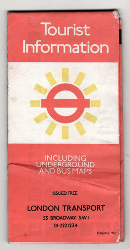 London Transport Tourist Info with Underground Tube and Bus Map 1973 - TulipStuff