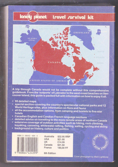 Lonely Planet Canada A Travel Survival Kit 1997 - TulipStuff