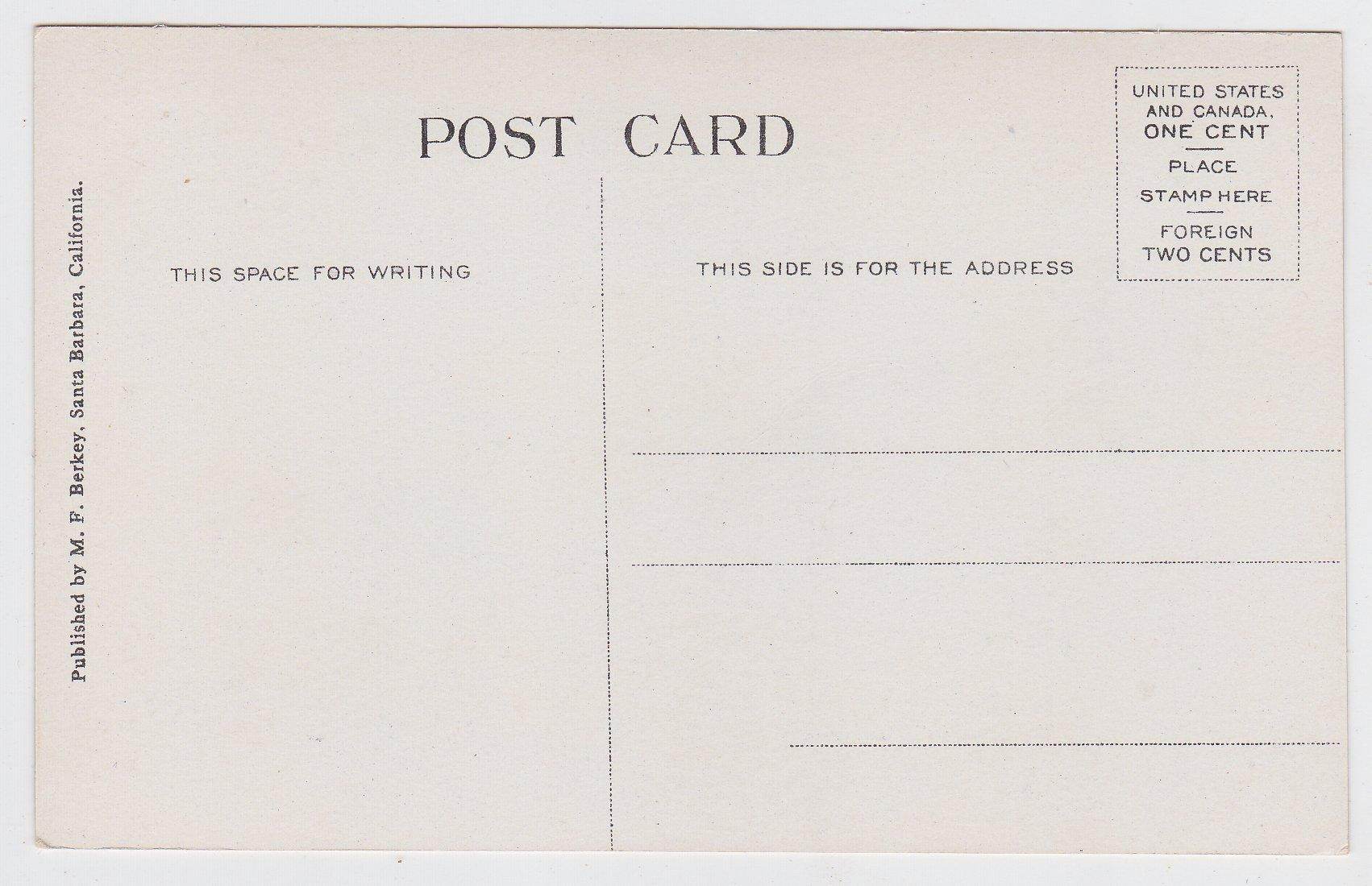 Los Banos Del Mar Bath House Santa Barbara California 1900's Postcard - TulipStuff