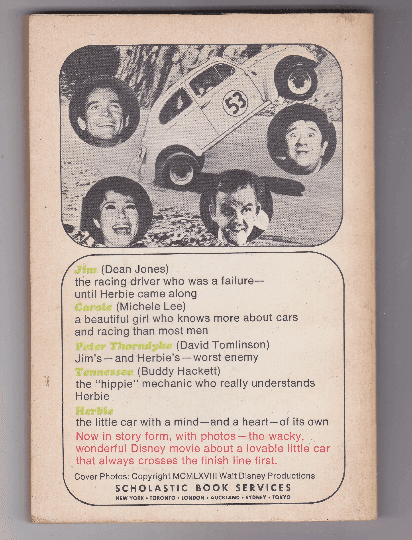 The Love Bug Walt Disney Productions Scholastic Book 1973 - TulipStuff