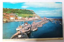 Load image into Gallery viewer, View From The Lighthouse Scarborough Harbor Boats England 1960&#39;s - TulipStuff
