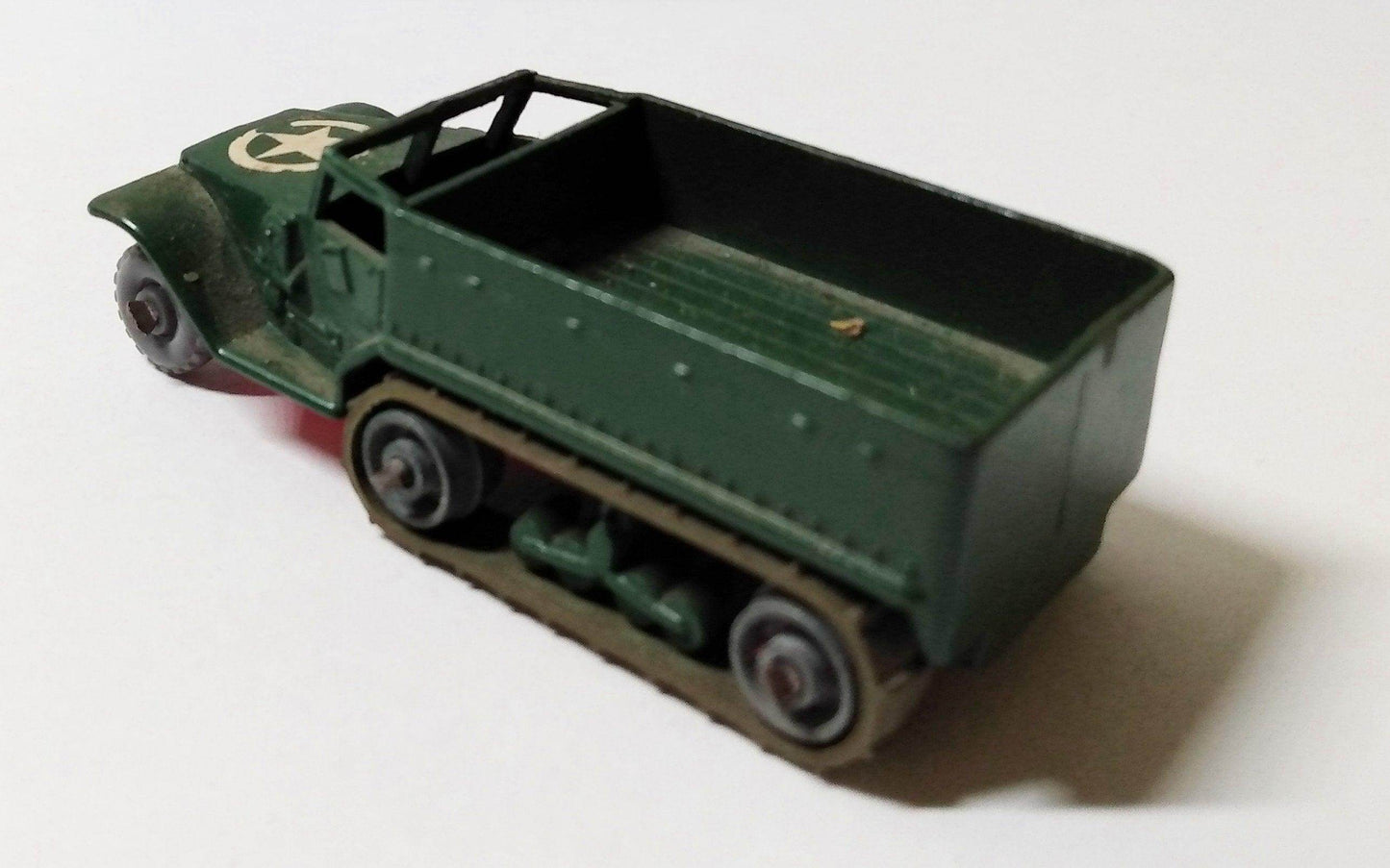 Lesney Matchbox 49 M3 Half Track Personnel Carrier Army 1958 - TulipStuff