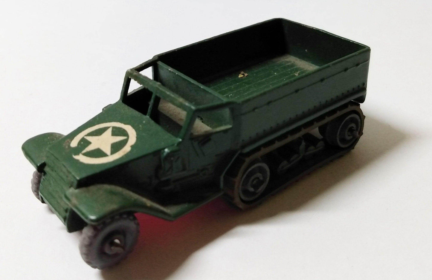 Lesney Matchbox 49 M3 Half Track Personnel Carrier Army 1958 - TulipStuff