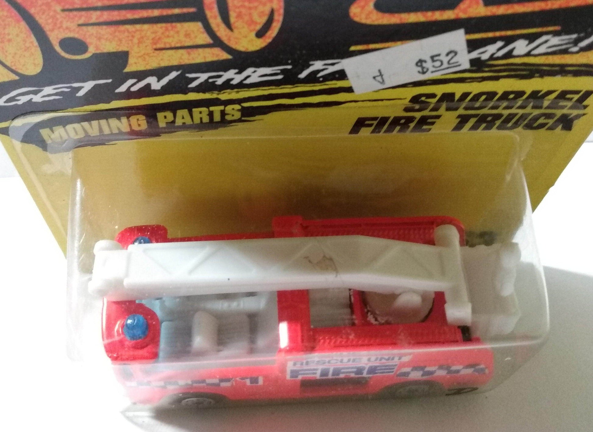 Matchbox 63 Snorkel Fire Truck Diecast Metal Toy 1993 Orange - TulipStuff