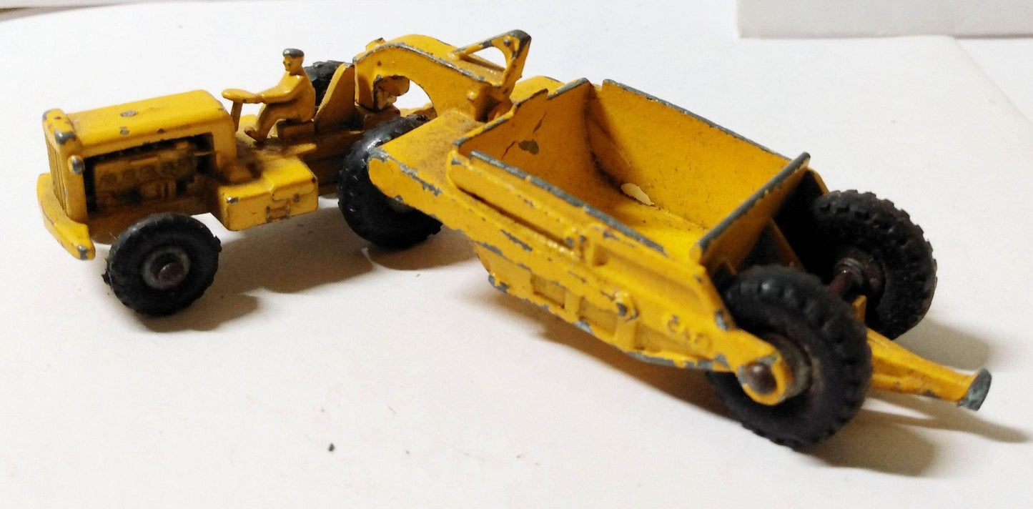 Lesney Matchbox Major Pack M1 Caterpillar Earth Scraper Earthmover 1957 - TulipStuff