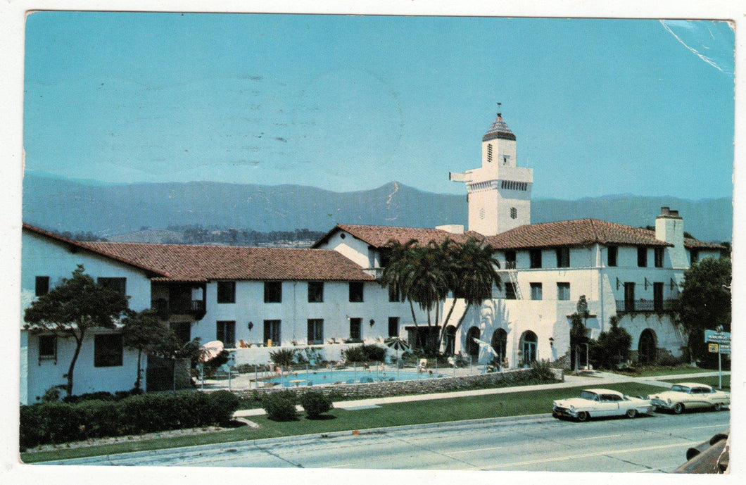 Mar Monte Hotel Motel Santa Barbara California Postcard 1958 - TulipStuff