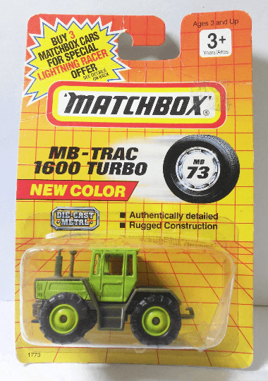 Matchbox 73 Mercedes Benz 1600 Turbo Farm Tractor Diecast Toy 1992 - TulipStuff