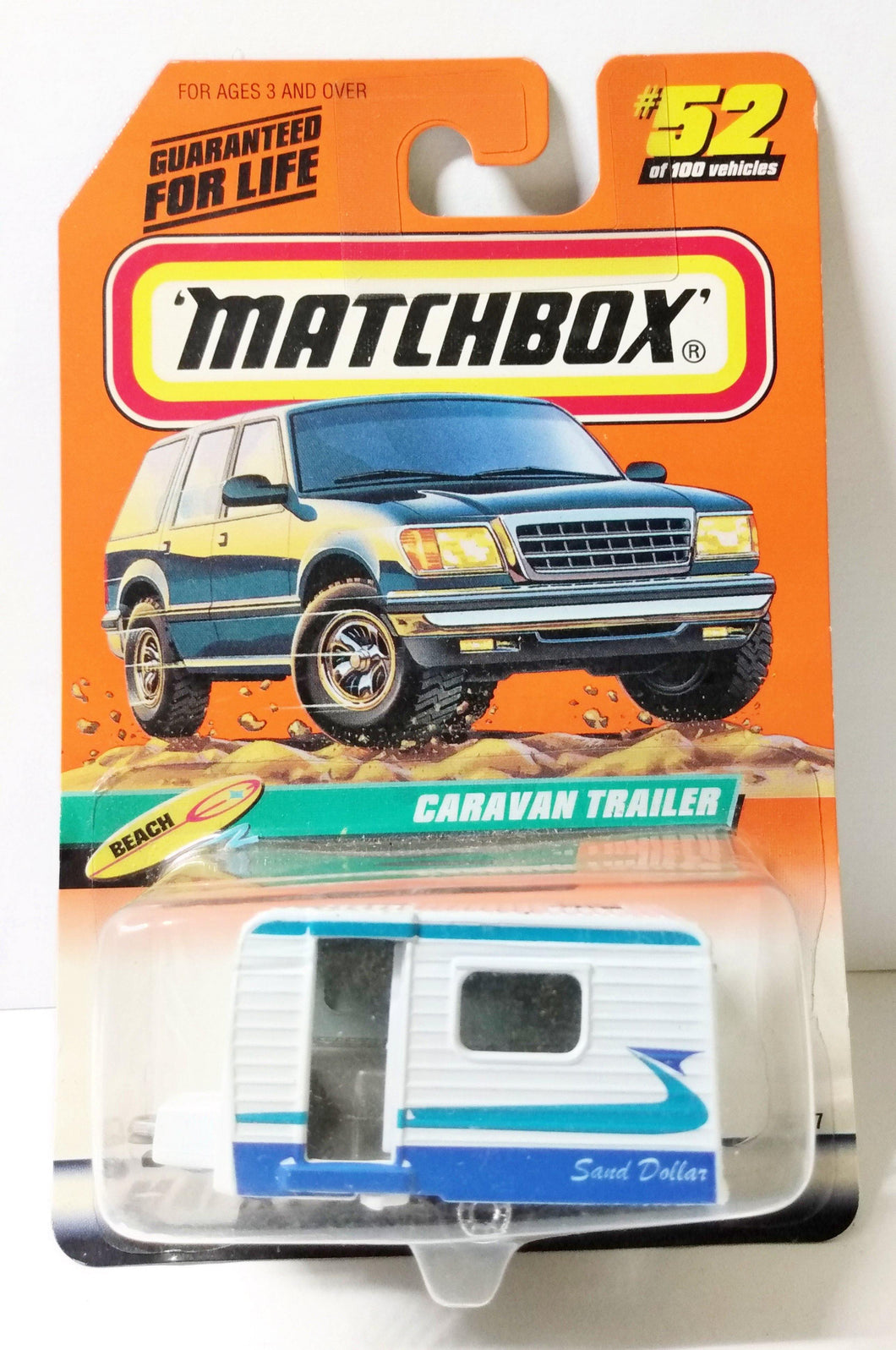 Matchbox 52 Beach Series Caravan Trailer Diecast Metal 1999 - TulipStuff