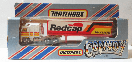 Lesney Matchbox Convoy CY8 Kenworth C.O.E. Peterbilt Box Truck Redcap - TulipStuff